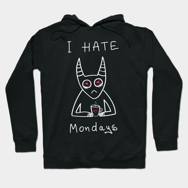 I hate Mondays - black ($ for SilverCord-VR) Hoodie by droganaida